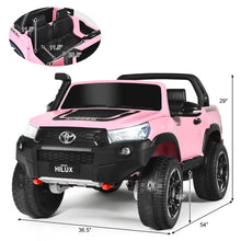 Load image into Gallery viewer, Gymax 24V Licensed Toyota Hilux Ride On Truck Car 2-Seater 4WD w/ Remote Control Pink