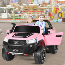 Load image into Gallery viewer, Gymax 24V Licensed Toyota Hilux Ride On Truck Car 2-Seater 4WD w/ Remote Control Pink