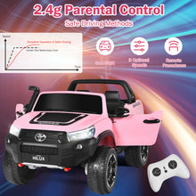 Load image into Gallery viewer, Gymax 24V Licensed Toyota Hilux Ride On Truck Car 2-Seater 4WD w/ Remote Control Pink