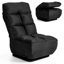 Load image into Gallery viewer, Gymax Swivel Folding Floor Chair 6-Position Gaming Chair w/ Metal Base