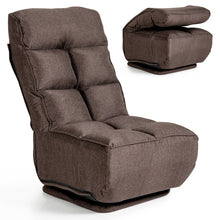 Load image into Gallery viewer, Gymax Swivel Folding Floor Chair 6-Position Gaming Chair w/ Metal Base