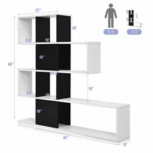 Load image into Gallery viewer, Gymax 5-Tier Bookshelf Corner Ladder Bookcase Display Storage Rack