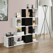 Load image into Gallery viewer, Gymax 5-Tier Bookshelf Corner Ladder Bookcase Display Storage Rack