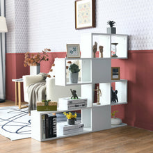 Load image into Gallery viewer, Gymax 5-Tier Bookshelf Corner Ladder Bookcase Display Storage Rack White