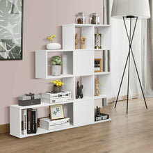 Load image into Gallery viewer, Gymax 5-Tier Bookshelf Corner Ladder Bookcase Display Storage Rack White