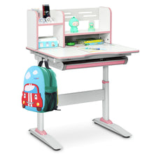 Load image into Gallery viewer, Gymax Kids Writing Desk Student Study Table Height Adjustable w/Tilt Desktop