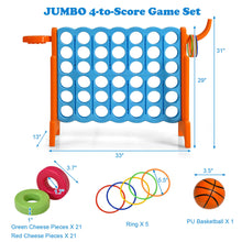 Load image into Gallery viewer, Gymax 2.5Ft 4-to-Score Giant Game Set Basketball Hoop Ring Game Indoor & Outdoor