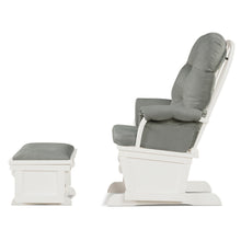 Load image into Gallery viewer, Gymax Wood Glider & Ottoman Cushion Set Baby Nursery Rocking Chair Light Grey