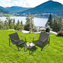 Load image into Gallery viewer, Gymax 3PCS Patio Bistro Set Conversation Furniture Set w/ Fast-Drying Fabric