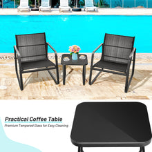 Load image into Gallery viewer, Gymax 3PCS Patio Bistro Set Conversation Furniture Set w/ Fast-Drying Fabric