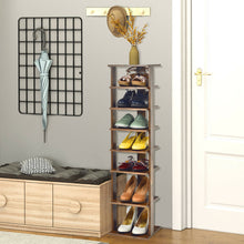 Load image into Gallery viewer, Gymax 7-Tier Vertical Shoe Rack Free Standing Storage Shelf Organizer Space Saving
