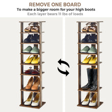 Load image into Gallery viewer, Gymax 7-Tier Vertical Shoe Rack Free Standing Storage Shelf Organizer Space Saving