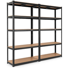 Load image into Gallery viewer, Gymax 30''x60'' Adjust 5 Level Garage Tool Shelf Storage 2000lbs Capacity Black