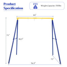 Load image into Gallery viewer, Gymax Extra Large Heavy Duty A-Frame Steel Swing Stand All-Steel Metal Swing Frame
