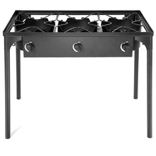 Load image into Gallery viewer, Gymax Outdoor 3-Burner Stove High Pressure Propane Gas Camp Stove 225,000 BTU