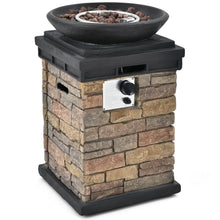 Load image into Gallery viewer, Gymax 40,000 BTU Burning Fire Bowl Column Propane Patio Yard w/ Lava Rocks