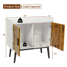 Load image into Gallery viewer, Gymax Sideboard Buffet Storage Cabinet w/2 Door Metal Legs Accent Cabinet 32In