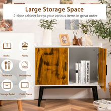 Load image into Gallery viewer, Gymax Sideboard Buffet Storage Cabinet w/2 Door Metal Legs Accent Cabinet 32In