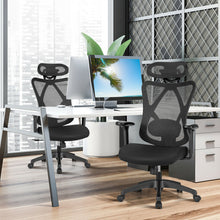 Load image into Gallery viewer, Gymax Reclining Mesh Office Chair Swivel Chair w Adjustable Lumbar Support