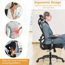 Load image into Gallery viewer, Gymax Reclining Mesh Office Chair Swivel Chair w Adjustable Lumbar Support
