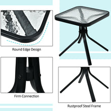 Load image into Gallery viewer, Gymax 3PCS Patio Bistro Conversation Set w Folding Chairs & Square Table