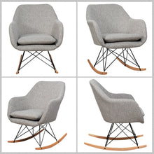 Load image into Gallery viewer, Gymax Set of 2 Accent Rocking Chair Upholstered Rocking Arm Chair w Cushion