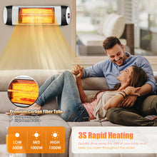 Load image into Gallery viewer, Gymax Wall-Mounted Electric Heater Patio Infrared Heater W Remote Control