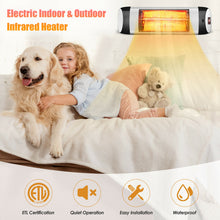 Load image into Gallery viewer, Gymax Wall-Mounted Electric Heater Patio Infrared Heater W Remote Control