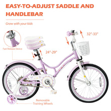 Load image into Gallery viewer, Gymax 18'' Kids Bike Toddlers Freestyle Adjustable Bicycle w Training Wheels