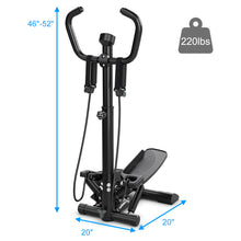Load image into Gallery viewer, Gymax Adjustable Stair Step Machine Fitness Twisting Stepper w Removable Handlebar