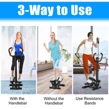 Load image into Gallery viewer, Gymax Adjustable Stair Step Machine Fitness Twisting Stepper w Removable Handlebar