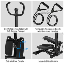 Load image into Gallery viewer, Gymax Adjustable Stair Step Machine Fitness Twisting Stepper w Removable Handlebar