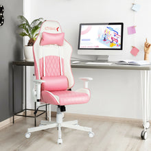 Load image into Gallery viewer, Gymax Gaming Chair Racing Style Adjustable Swivel Computer Office Chair Pink