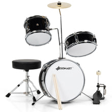 Load image into Gallery viewer, Gymax 13 Inch 3-Piece Kids Junior Beginner Drum Set w/Tom Snare Bass Drum