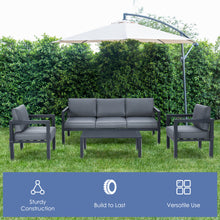 Load image into Gallery viewer, Gymax 4PCS Patio Conversation Furniture Set Outdoor Cushioned Sectional Sofa Set