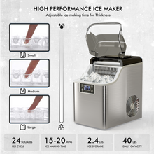 Load image into Gallery viewer, Gymax Portable Ice Maker 40Lbs24H Countertop Self-Cleaning with Ice Scoop and Basket