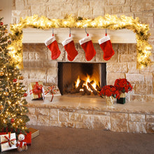 Load image into Gallery viewer, Gymax 9 FT Pre-Lit Artificial Flocked Christmas Garland w 50 LED Lights & Timer