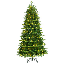 Load image into Gallery viewer, Gymax 6/7/8 ft Pre-Lit Christmas Tree Artificial Hinged Xmas Tree w/ LED Lights
