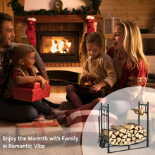 Load image into Gallery viewer, Gymax 30'' Firewood Rack W4 Tool Set Kindling Holders for Indoor & Outdoor