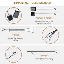 Load image into Gallery viewer, Gymax 30'' Firewood Rack W4 Tool Set Kindling Holders for Indoor & Outdoor