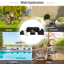 Load image into Gallery viewer, Gymax 6PCS Rattan Patio Sectional Sofa Set Outdoor Furniture Set w/ Black Cushions