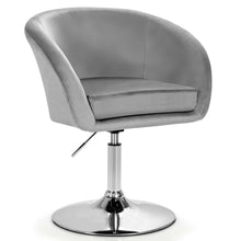Load image into Gallery viewer, Gymax Modern Velvet Chair Height Adjustable Bar Stool Swivel Makeup Seat