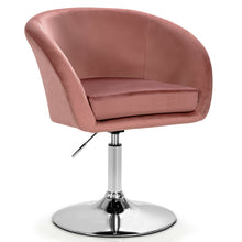 Load image into Gallery viewer, Gymax Modern Velvet Chair Height Adjustable Bar Stool Swivel Makeup Seat