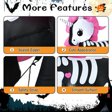 Load image into Gallery viewer, Gymax 5.5ft Inflatable Skeleton Unicorn Halloween Decoration w/ Built-in LED Lights