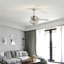 Load image into Gallery viewer, Gymax 52'' Ceiling Fan with Light Nickel Plated Color Wooden Blades w/Remote Control