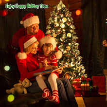 Load image into Gallery viewer, Gymax 7.5 ft Pre-Lit Hinged Christmas Tree Artificial Xmas Tree w/ 100pcs Ornaments