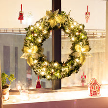 Load image into Gallery viewer, Gymax 24 in Pre-lit Artificial Full Decorated Christmas Wreath w/ LED Lights & Timer