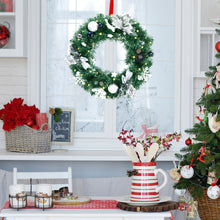 Load image into Gallery viewer, Gymax 20 in Pre-Lit Artificial Christmas Wreath Full-Decorated w/ LED Lights & Timer