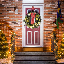 Load image into Gallery viewer, Gymax 20 in Pre-Lit Artificial Christmas Wreath Full-Decorated w/ LED Lights & Timer