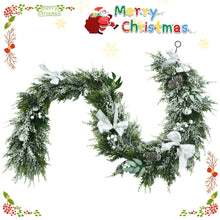 Load image into Gallery viewer, Gymax 6.5ft Artificial Frosty Christmas Garland Xmas Cypress Rattan Holiday Decor